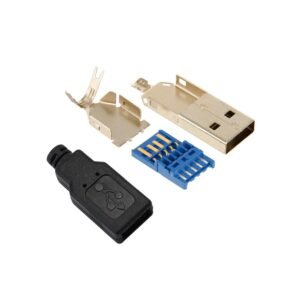 DIY USB 3.0 Male Connector USB Jack Black